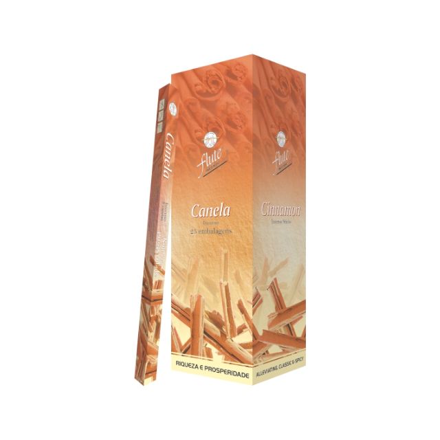 Caixa Incenso Flute Regular Square - Canela