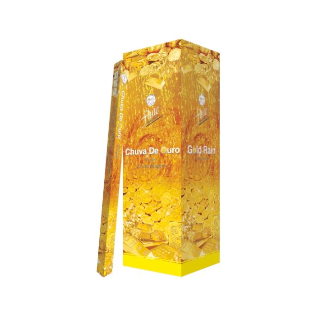 Caixa Incenso Flute Regular Square - Chuva de Ouro