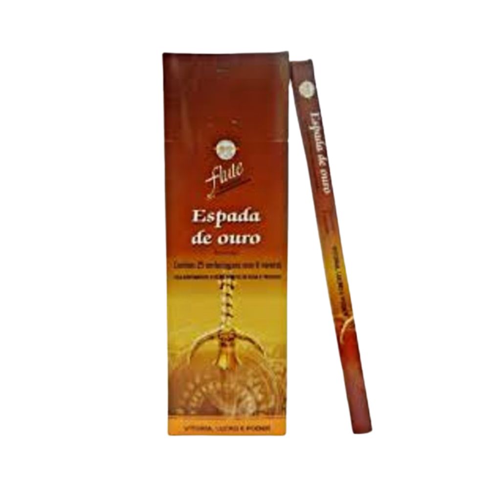 Caixa Incenso Flute Regular Square - Espada de Ouro