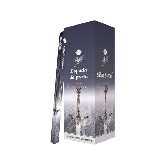 Caixa Incenso Flute Regular Square - Espada de Prata