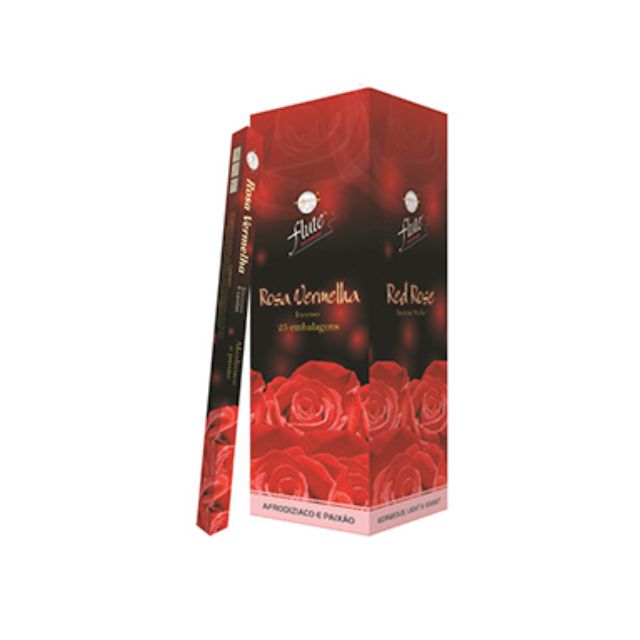 Caixa Incenso Flute Regular Square - Rosa Vermelha